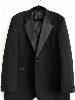 Classic Men's Black Tuxedo Blazer - Single Button